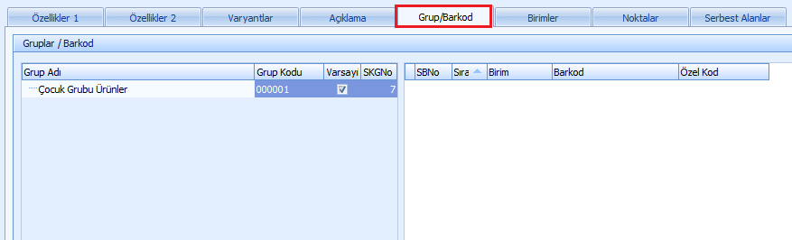 0185_Stok kart_grup barkod