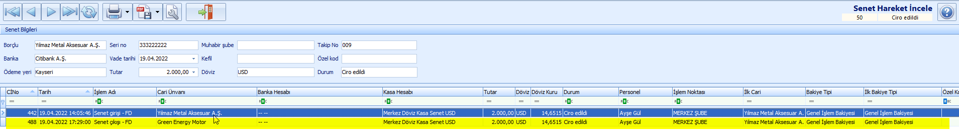 0240_Senet Islemleri_senet listesi_senet cikis fd_hareket