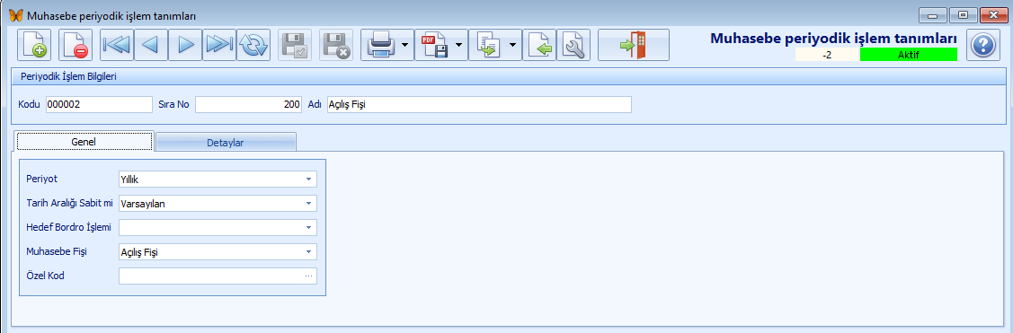 0157_Muhasebe Periyodik İşlem