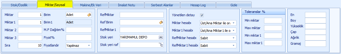 0185_Stok kart_varyant_miktar