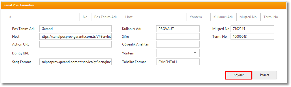 nuke sanal pos tanımları