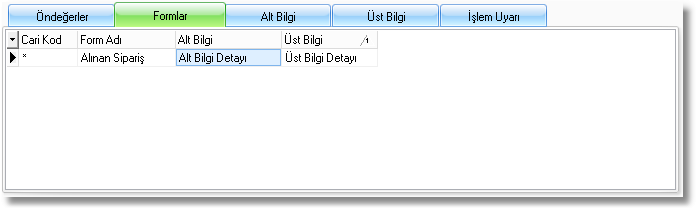 cari tip detayi formlar