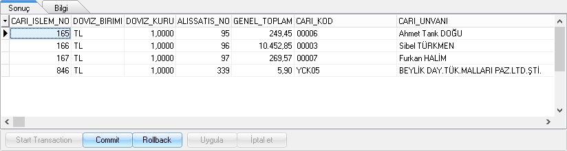 sql detay